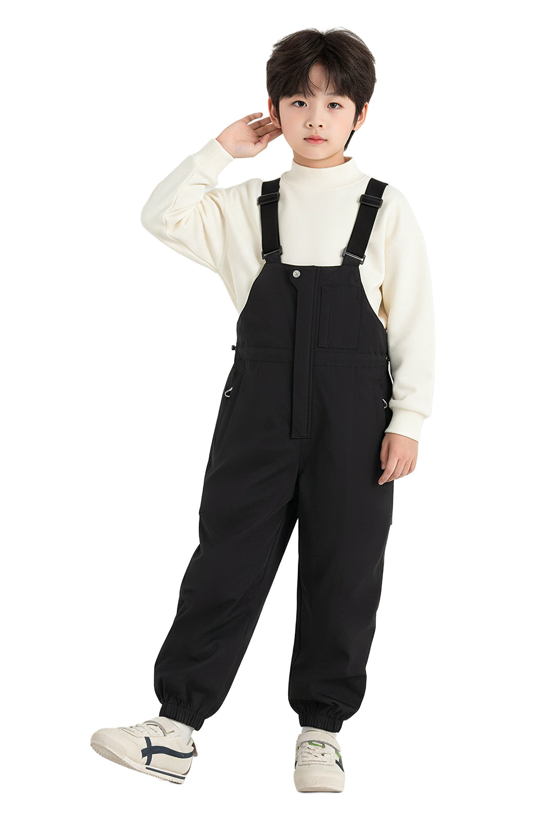 #T011 スノーウェア 子供用 男女兼用 スノーボードパンツ キッズ ビブパンツ サロペット 防風 撥水 保温