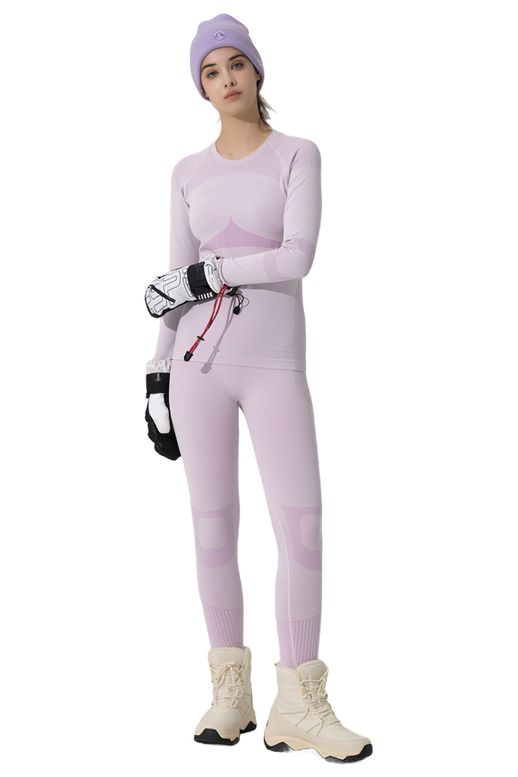 #TZ66 インナー 上下セット 防寒 レディース スノーウェア 長袖 2点セット