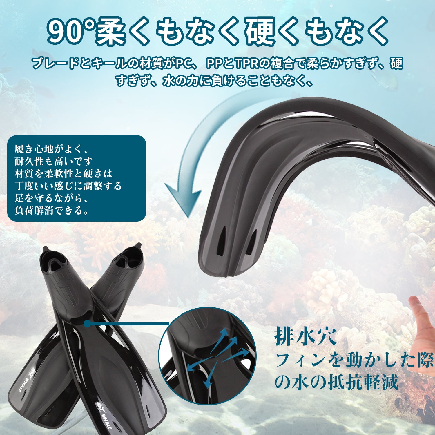 #FN600 フィン フルフットタイプ 4色