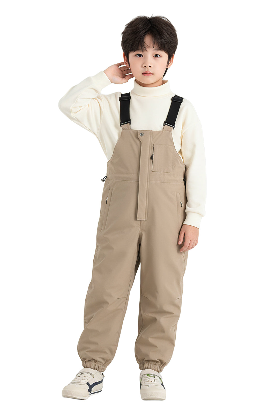 #T011 スノーウェア 子供用 男女兼用 スノーボードパンツ キッズ ビブパンツ サロペット 防風 撥水 保温